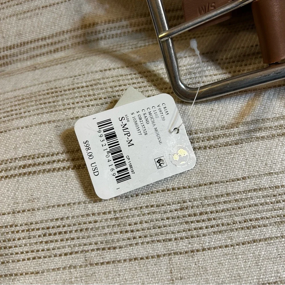 NWT Free People Hex Studded Hip Belt Mocha Mousse